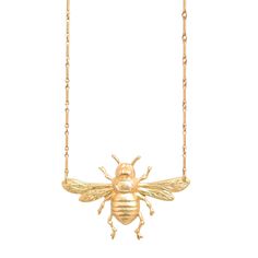 Bee Necklace– We Dream in Colour Bee Necklace, Unisex Accessories, Fashion Plates, Handbag Accessories, Jewelry Care, Puns, Gold Chains, Arrow Necklace, Bee