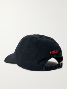 Cap For Men, Ralph Lauren Logo, The Judge, Ralph Lauren Collection, Mr Porter, Logo Embroidered, Summer Wardrobe, Cotton Twill, Black Cotton