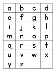 the alphabet is shown in black and white, with letters arranged on it's sides