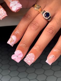 Shorties Nails Square Design, Matte Nails Ombre, Floral Nails Summer, Short Nails Black, Manicure Acrylic Nails, Ombre Nails Coffin, French Manicure Acrylic Nails, Nail Art French, Nails Bridal