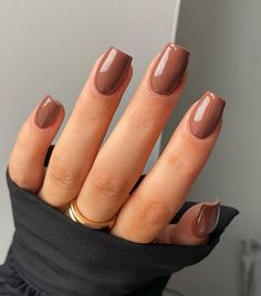 Brown Acrylic Nails, Nail Short, Cute Nails For Fall, Simple Gel Nails