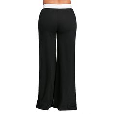 Material: Polyester, Spandex • Length: Full Length • Style: Casual, Flat, Wide Leg Pants • Decoration: None • Type: Broadcloth, Elastic Waist, Loose, Mid, Others Pants Decoration, Long Trousers, Summer Color, Women's Summer Fashion, Elegant Fashion, Straight Leg Pants, Fashion Pants, Women Brands, Summer Women