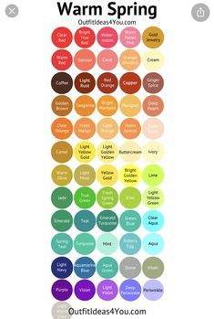 Warm Spring Color Palette Outfits Style, True Spring Clothes, Spring Color Palette 2024, Spring Tones Colour Palettes, True Spring Winter Outfits, Spring Color Palette Analysis, Spring Warm Palette, Toned Spring Color Palette, True Spring Color Palette Makeup