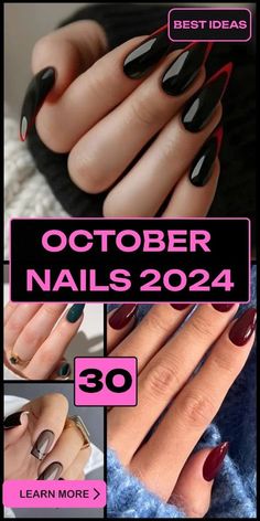 Halloween Nail Colors, November Nail Designs, Witchy Nails, November Nails, Fall Manicure, Fall Gel Nails, Manicure Inspiration, October Nails, Burgundy Nails