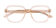 Crystal Nude square eyeglasses available in variety of colors to match any outfit. These stylish Full-Rim, Large - sized Eco Friendly,Plastic eyeglasses include a case. The price includes free 1.5 Clear Single Vision Lenses and can change based on options selected during the checkout process. Square Crystal, Square Eyeglasses, Friendly Plastic, Prescription Eyeglasses, Black Crystals, Modern Frames, Prescription Lenses, Cleaning Cloth, Face Shapes