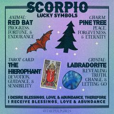 the tarot card for scorpio lucky symbols