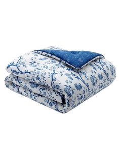 Elise Comforter Set - Laura Ashley Navy And White Bedroom, Country Comforter, Beautiful Bedding Sets, Cotton Comforter Set, Blue And White Chinoiserie, Floral Comforter, Blue Duvet, King Duvet Cover Sets, Blue Duvet Cover