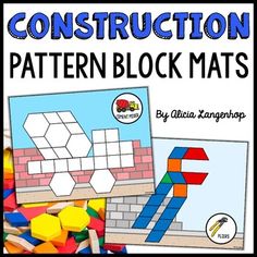 construction pattern block mats for kids to make