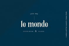 the words le monde written in white on a blue background