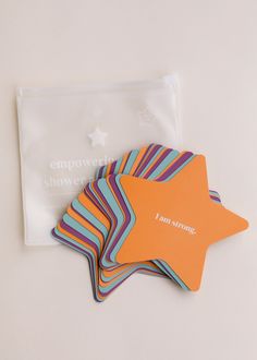 five star shaped coasters in different colors