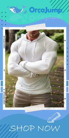 OrcaJump – Mens Gray/White/Black Solid-Color Hoodie Sweatshirt – Slim Fit for Sports, Outdoors, and Casual Wear Men Character, Long Sleeve Pattern, Man Character, Sports Clothing, Sleeve Pattern, Black Solid, Sleeves Pattern, Hoodie Sweatshirt, Gray White