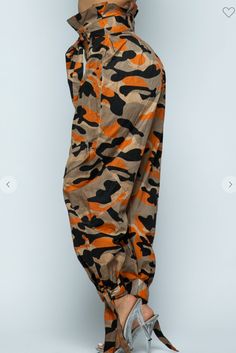 Orange Washed Camo Baggy Pants Runs Small Khaki Harem Pants With Elastic Waistband For Fall, Fall Khaki Harem Pants With Elastic Waistband, Baggy Tapered Leg Parachute Pants For Fall, Camouflage Relaxed Fit Pants For Fall, Relaxed Fit Camouflage Pants For Fall, Fall Harem Pants With Pockets, Spring Baggy Camouflage Pants, High-waisted Camouflage Pants For Fall, Camouflage Pants With Elastic Waistband For Spring