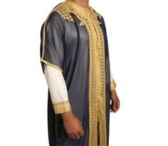 Moroccan jabador men , kaftan for men, Moroccan kaftan for wedding, Djellaba This Moroccan caftan for men is so elegant , it can be worn in special occasions or big events. this Moroccan garment comes with 3 pieces , the long kaftan , the pants, and the long coat.  the embroidery may vary depending on availability. Formal Long Kaftan With Dabka Detailing, Formal Festive Thobe With Dabka Detailing, Festive Formal Thobe With Dabka Detailing, Festive Formal Thobe With Dabka, Formal Dabka Kaftan For Eid, Traditional Formal Kaftan With Dabka Embroidery, Ceremonial Dabka Thobe For Eid, Long Thobe For Eid And Formal Occasions, Formal Long Thobe For Eid