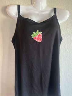 Hand sewn strawberry tank top. Patchwork top. Full length tank top. Ribbed and stretchy tank. Can be washed and dried on gentle settings. Message me for any customizations. If no customizations on specified patterns are listed, I will make the product as pictured. Fitted Cotton Top With Strawberry Print, Red Cotton Y2k Tank Top, Red Y2k Cotton Tank Top, Cute Red Cotton Tank Top, Summer Cotton Tops With Strawberry Print, Cute Stretch Cotton Tank Top, Cute Sleeveless Top With Strawberry Print, Cute Sleeveless Strawberry Print Top, Casual Sleeveless Top With Strawberry Print