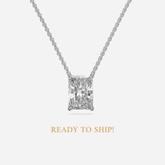 Ready to Ship! Timeless Elegance: Radiant Cut Lab Grown Diamond Pendant & Necklace  This stunning Necklace showcases a brilliant Radiant cut, lab-grown diamond, nestled securely in a modern Prong setting. Crafted in gleaming 14K white gold, it offers a touch of sophisticated sparkle to any outfit. ✨ Diamond Details ✨ ↦ Shape: Radiant ↦ Setting: Prong  ↦ Color: F/G ↦ Clarity: VS1/2 ↦ Total Carat Weight: 0.25 CT To 2 CT ↦ Certification: Elista Authenticate Certificate ↦ Making Process: Handmade - Necklace Wedding, Radiant Cut, Stunning Necklace, Diamond Pendant Necklace, Diamond Pendant, Ring Verlobung, Prong Setting, Wedding Gift, Lab Grown