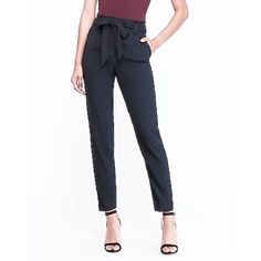 Armani Exchange Paper Bag Waist Belted Pants New With Tag An On-Trend Paperbag Waist Brings These Lightweight Linen-Blend Trousers To Must-Have Status. - Paperbag Waist With Belt - Slim Fit 100% Polyester Hand Wash Approximate Measurements Laid Flat - Length 38 - Inseam 29” - Waist (Side To Side) 14” Chic Tie Waist Pants For Workwear, Chic Office Bottoms With Tie Waist, Chic Bottoms With Tie Waist For Office, Chic Tie Waist Bottoms For Office, Elegant Paperbag Waist Bottoms For Work, Elegant Bottoms With Pockets And Paperbag Waist, Elegant Paperbag Waist Bottoms With Pockets, Elegant Bottoms With Paperbag Waist And Pockets, Elegant Paperbag Waist Pants With Tie Waist