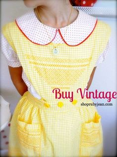 buy vintage Colorguard Costume, Homesteading Fashion, Aunt Bea, Vintage Bombshell, Kitchen Sewing, Retro Rooms, Flirty Aprons, Apron Ideas