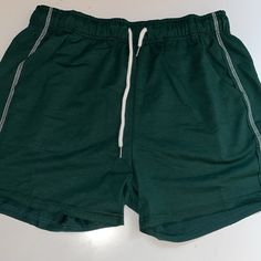 Unisex Comfort Shorts Marked Size Large Men’s Runs Small For Men Woman’s Large Elastic Waist With Some Stretch Drawstring Green Cotton Athletic Shorts For Sports, Casual Green Gym Shorts, Green Casual Athletic Shorts For Loungewear, Casual Green Athletic Shorts For Loungewear, Casual Green Gym Bottoms, Green Casual Athletic Workout Shorts, Green Stretch Shorts With Drawstring, Green Athleisure Shorts For Loungewear, Green Athletic Shorts With Drawstring