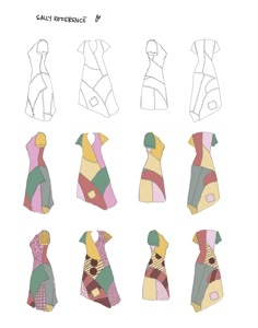 an image of different types of dresses