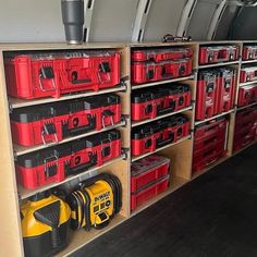 there are many tools in the storage area