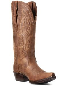 Ariat Women's Heritage Bantamweight Elastic Calf Western Boots - Snip Toe, Brown Cowboy Booties Outfit, Brown Cowgirl Boots, Botas Cowboy, Brown Western Boots, Womens Cowgirl Boots, Boot Barn, Dan Post, Buy List, Harness Boots