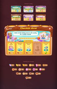 the game screen for chocolate decor