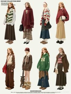 Big Knit Sweaters Outfits, Art Mom Aesthetic Outfit, Different Types Of Fashion Styles, Different Types Of Styles, Grunge Aesthetic Clothes, Layered Skirts, Oversized Tops