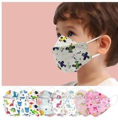 Cute Floral Printed Face Masks with Cute Designs Printed Masks 4 Ply Comfortable Full Face Cover. In stock, Fast Shipping. The best choice for school, work, cycling, hiking and outdoor sports. Four-layer Material: Outer non-woven fabric, 2 layer Middle electrostatic cotton layer and Inner defense cloth. The 4-Layer Non-Woven face mask has 4 layers, which can not only block the splashing liquid in the air and the particles in the air, but also smoothly exhaust the hot air by breathing. 3D Design Masks Kids, Mouse Mask, Green Rabbit, Children's Mask, Kids Mask, Pink Rabbit, Pink Rainbow, Blue Elephants, Mask Party