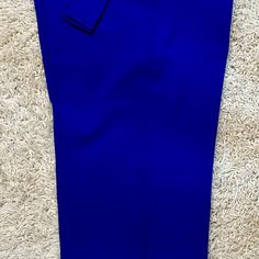 Casual Dressy Slacks. Excellent Condition, Never Worn. A Must Have For Any Upscale Event. Spring Blue Office Pants, Blue Dress Pants For Business Casual Summer, Fitted Royal Blue Pants For Workwear, Blue Dress Pants For Office In Spring, Fitted Blue Dress Pants For Spring, Fitted Blue Dress Pants With Pockets, Summer Formal Stretch Dress Pants, Tailored Blue Pants For Office Wear, Blue Business Pantsuit With Pockets