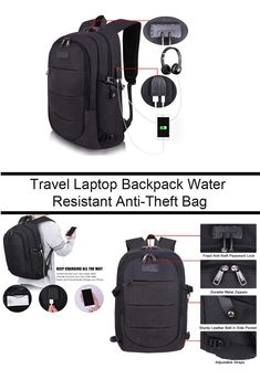 Tzowla Business Laptop Backpack Water Resistant Anti-Theft College Backpack with USB Charging Port and Lock 15.6 Inch Computer Backpacks for Women Girls, Casual Hiking Travel Daypack #business #laptop #waterresistant #antitheft #forwomen #forgirls #computerbackpacks #casual #hiking #travel #daypack #backpacks #backpack #bags #bag #products #product #amazon Hiking Day Pack, Travel Laptop Backpack, Anti Theft Bag, Hiking Aesthetic, Backpacks For Women, Hiking Quotes, Hiking Outfit Winter, Travel Daypack