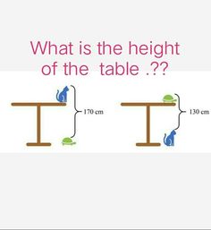 what is the height of the table and how does it fit in this diagram?