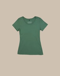 Fine Scoop - Farm Fresh Clothing Co. Green Scoop Neck T-shirt For Everyday, Everyday Green Scoop Neck T-shirt, Basic Green Scoop Neck T-shirt, Green Basic Scoop Neck T-shirt, Green Scoop Neck Basic T-shirt, Green Scoop Neck Cotton T-shirt, Green Cotton Scoop Neck T-shirt, Green Scoop Neck T-shirt, Green Cotton T-shirt With Scoop Neck