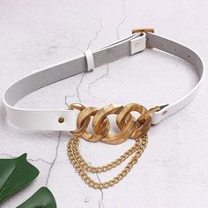 Rusar Chain Belt - Privileged Elegant White Waist Chain, Chic Adjustable Waist Chain, Chic Silver Waist Chain, Elegant Party Belt With Chain Detail, Elegant Adjustable Chain Link Belt, Elegant Party Belt With Chain Strap, Chic White Jewelry With Chain Strap, Adjustable Metal Waist Chain Belt, Adjustable Metal Party Belt