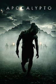 a movie poster for the film apocalypto, with an image of a man