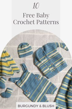 the 10 free baby crochet patterns are available for purchase