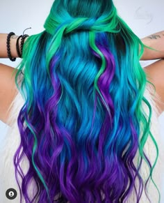 Bisexual Wallpaper, Exotic Hair Color, Fire Hair, Galaxy Hair, Vivid Hair Color, Rainbow Hair Color, Cute Hair Colors, Multi Colored Hair, Teal Hair