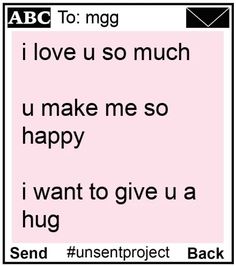 a pink poster with the words i love us so much u make me so happy i want to give up a hug