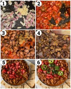 the steps to make bean and pepper chili