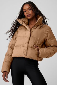 We can’t decide what we love most about the best-selling Gold Rush Puffer. Maybe it’s the weather-resistant ripstop and the wonderfully warm fill. Or the tall collar, snap front and zippered pockets. Or the flattering slightly cropped hem and cinchable bungees. Pick your color and get ready to wear it on repeat Fall Puffer Jacket With Padded Collar For Outdoor Activities, Puffer Outerwear For Outdoor Activities In Fall, Fall Puffer Jacket With Detachable Hood For Outdoor Activities, Down Outerwear For Hiking In Fall, Fall Hiking Down Outerwear, Down Outerwear For Fall Hiking, Fall Insulated Puffer Jacket For Outdoor Activities, Insulated Puffer Jacket For Fall Outdoor Activities, Alo Yoga Long Sleeve Puffer Jacket For Fall