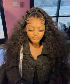 Wigs Hairstyles, Lace Wigs Styles, Teenage Hairstyles, Fits Ideas, Lace Fronts, Curly Hair Drawing, Cute Braided Hairstyles