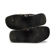 Prada flip-flop sandals in black leather with strappy details, gold studs, and black rhinestone detailing. Brand = Prada Condition = 8/10, Very good, minor scuffing to rhinestones Size = Women's 5 US Material = Leather SKU = 23213-17 Black Open Toe Sandals With Gold Studs, Black Leather Sandals With Gold Studs, Leather Sandals With Gold Studs And Round Toe, Leather Studded Slip-on Sandals, Leather Slip-on Sandals With Studs, Gold Sandals With Studded Rubber Outsoles And Round Toe, Gold Studded Open Toe Sandals, Black Studded Sandals For The Beach, Open Toe Sandals With Rivets For The Beach