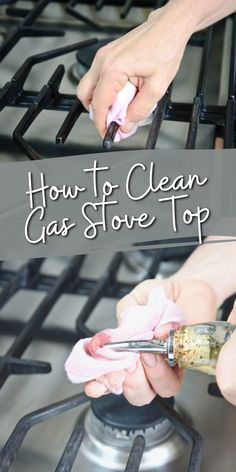 how to clean gas stove top