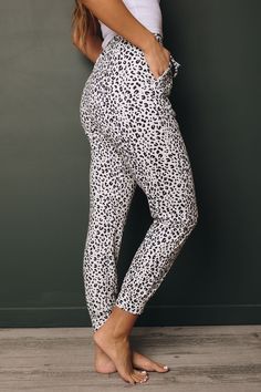 Fit is true to size. Loose Fit Sizing: Small 0-4 Medium 6-8 Large 10-12 XL 14-16 Comes in: Green, Grey, Leopard, Brown, Black, Khaki, Blue, Breezy Leopard, Khaki Breezy, Black Breezy Models are wearing a size small. 95% Polyester + 5% Spandex Stretch Leopard Print Loungewear Bottoms, Stretch Leopard Print Athleisure Activewear, Non-stretch Leopard Print Bottoms For Summer, Falling Slowly, Black And Grey Leopard Leggings, Leopard Print Stretch Full-length Bottoms, Brown Leopard, Black Khakis, Holiday Collection