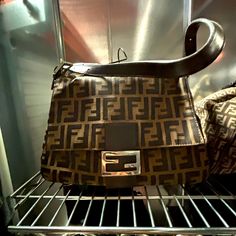 Fendi Authentic Vtg Nylon Brown F Monogram Shoulder Bag Used , In Clean Great Condition F Monogram, No Tears, Fendi Bags, Fendi, Bag Lady, Monogram, Shoulder Bag, Color