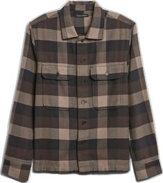 Classic Button-up Flannel Shirt For Fall, Plaid Shirt With Welt Pockets For Fall, Long Sleeve Flannel Shirt With Pockets For Fall, Fall Plaid Shirt With Welt Pockets, Fall Long Sleeve Flannel Shirt With Pockets, Long Sleeve Flannel Shirt For Fall, Collared Shirt For Layering In Fall, Fall Long Sleeve Flannel Shirt, Everyday Long Sleeve Shacket With Welt Pockets