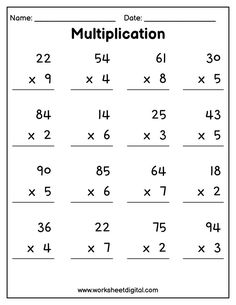 the printable worksheet for adding numbers to one digit number, and two digit digits