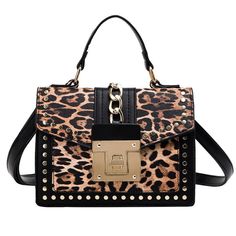 Brand Name: BottevenShape: FLAPHandbags Type: TotesTypes of bags: Handbags Crossbody bagsOrigin: CN(Origin)Main Material: PUClosure Type: COVERHardness: SOFTExterior: NONEStyle: FashionLining Material: Synthetic LeatherOccasion: VersatileGender: WOMENPattern Type: LeopardNumber of Handles/Straps: SingleInterior: Interior Slot PocketInterior: Cell Phone PocketInterior: Interior Zipper PocketDecoration: RivetItem Type: Handbags Leopard Print Handbags, Leopard Handbag, Designer Leather Handbags, Famous Designer, Trendy Handbags, Bags Luxury, The Leopard, Leopard Pattern, Coach Swagger Bag