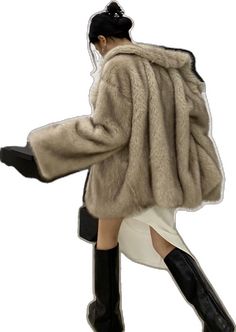 Solid Color Faux Fur Coat For Winter, Fluffy Beige Fur Coat For Fall, Beige Faux Fur Coat For Fall, Elegant Fluffy Mink Outerwear, Winter Beige Faux Fur Coat, Chic Winter Faux Fur Coat, Chic Faux Fur Winter Coat, Beige Faux Fur Coat For Winter, Fluffy Beige Faux Fur Coat