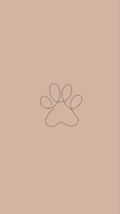 a dog's paw is shown in the center of this minimalistic image, which appears to be drawn on a beige background