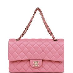 High-end Bags With Cc Turnlock Closure And Double Flap, Pink Leather Bag With Cc Turnlock Closure, Pink Top Handle Shoulder Bag With Turn-lock Closure, Pink Formal Bags With Cc Turnlock Closure, Pink Evening Shoulder Bag With Cc Turnlock Closure, Pink Evening Shoulder Bag With Cc Turnlock, Formal Pink Bags With Cc Turnlock Closure, Elegant Pink Double Flap Bag, Luxury Everyday Pink Shoulder Bag With Gold-tone Hardware